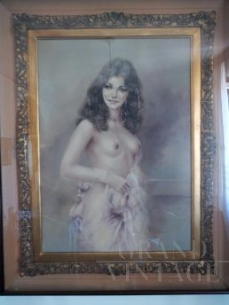 Luigi Rocca - Female nude oil painting on canvas, early 80s