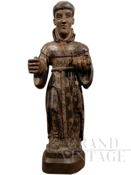 Sculpture of a Franciscan saint from the 14th century