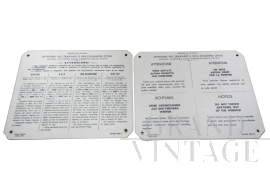 Pair of plates with Italian Railway regulations, 1965-1968