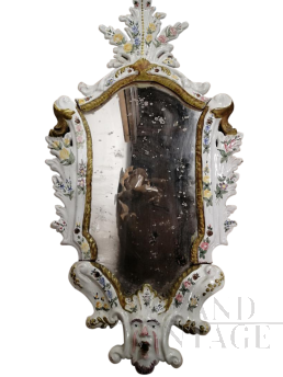 Two majolica mirrors from the 1700s