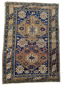 Antique Caucasian Shirvan carpet from the early 1900s
