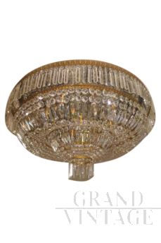 Large 50s/60s ceiling light with crystal drops