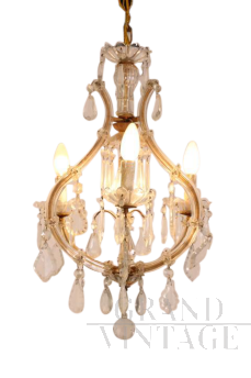 Antique Maria Theresa crystal chandelier