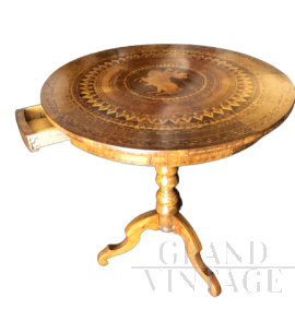 Sorrento inlaid coffee table with drawer