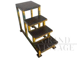 Industrial iron step ladder