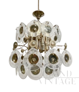Mid-century Italian chandelier by Gaetano Sciolari, 1970s