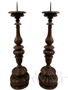 Pair of 17th century candlesticks