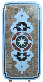 Antique table top in inlaid marble