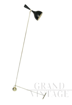 Vintage Stilnovo-style counterweight floor lamp, Italy 1970s