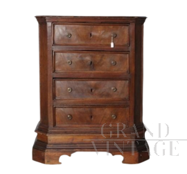 Small antique Louis XV era chest of drawers in walnut      