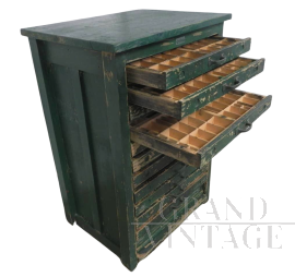 Small 1950s typography drawer unit