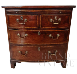 Small antique Georgian chest of drawers with pull-out desk