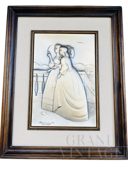925 silver picture with bas-relief by master Ottaviani