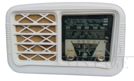 Vintage 50's Televided Boston radio in white bakelite          