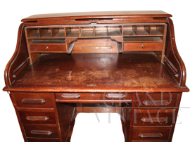 Vintage English roll top desk