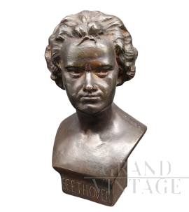 Sculpture with bust of Beethoven, Signa manufacture, early 1900s