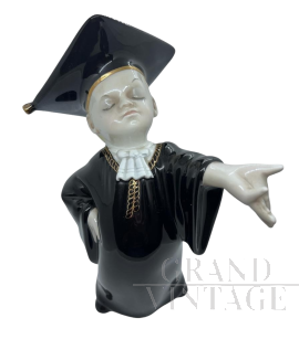 Lenci ceramic little lawyer sculpture