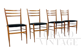 1950s navy blue velvet chair