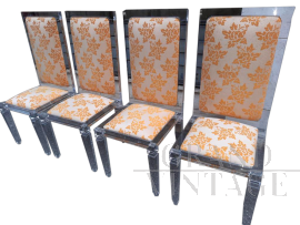 Set of 4 Fabianart chairs in padded plexiglass
