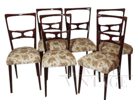 Set of 6 vintage 1950s chairs designed by Paolo Buffa