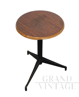 Vintage industrial 3-legged stool from the 1960s