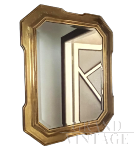Antique tray mirror in gilded wood, late 19th century