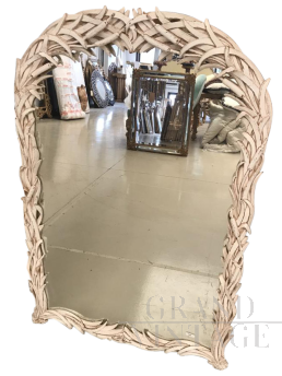 Hand carved shabby chic vintage mirror