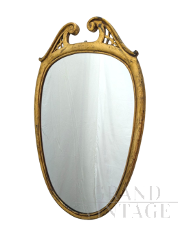 Classic style mirror with gilded wooden frame, late 1900s