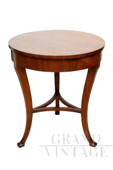 Antique Louis XVI Neapolitan walnut briar side table, 18th century