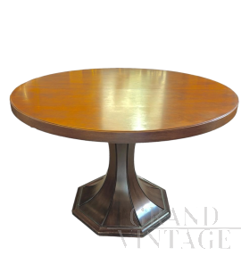 Vintage round extendable table from the 70s       