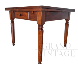 Antique Louis Philippe extendable table, Italy 19th century