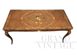 Antique French style table with floral inlays