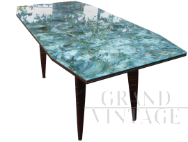 Vintage table design by Carlo de Carli with Murano glass top