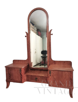 1930s Art Deco dressing table with large adjustable mirror