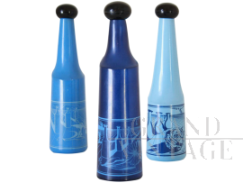 Trio of bottles designed by Salvador Dalì for Antico Rosso, 1970s