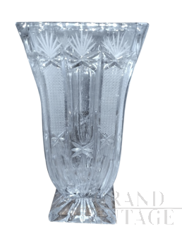 Vintage worked crystal vase