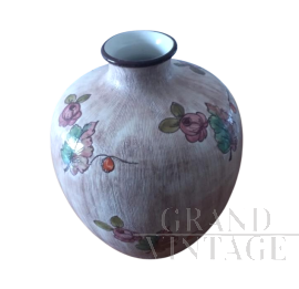 Vintage Italian vase in painted ceramic