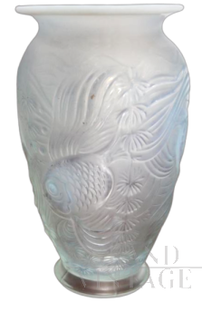 Art Nouveau Liberty vase in iridescent opaline glass, 1930s