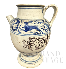 Antique pharmacy jug in Bassano majolica from the 18th century