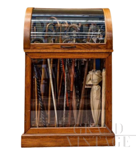 Vintage display case showcase for swords or sticks