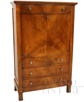 Antique Empire secretaire in walnut from the 19th century
