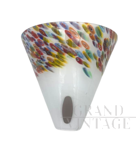 Applique Sylcom in vetro di Murano con Murrine multicolore                            