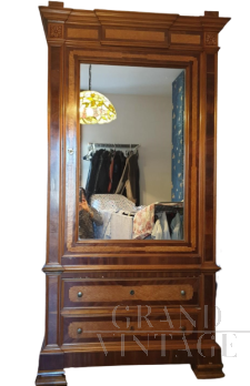 Wardrobe with bedside table from the early 1900s