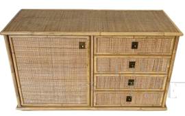 Dal Vera bamboo and wicker dresser or sideboard