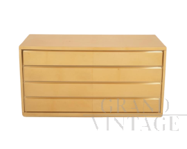 Cassettiera in pergamena di Aldo Tura per Tura Milano                            