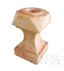 Colonna da balaustra antica in pietra rossa di Verona, primi '900                           