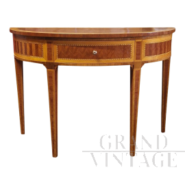 Consolle a mezzaluna in stile Luigi XVI                             
