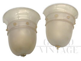 Coppia di applique Impero di Barovier & Toso