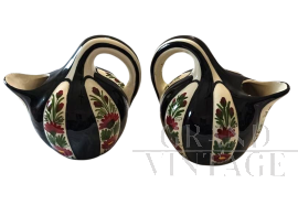 Coppia di brocche Titano in ceramica di San Marino                            