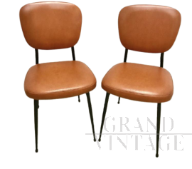 Pair of 1960s leather chairs